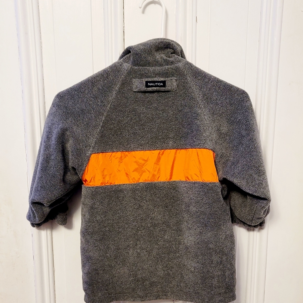Nautica Reversable Boys Jacket Size 4 Orange and Grey - Picture 2 of 4
